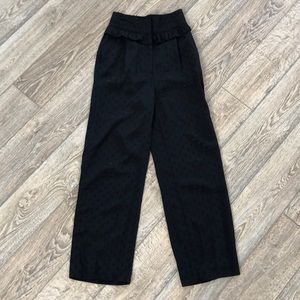 Zara super high rise polka dot trousers